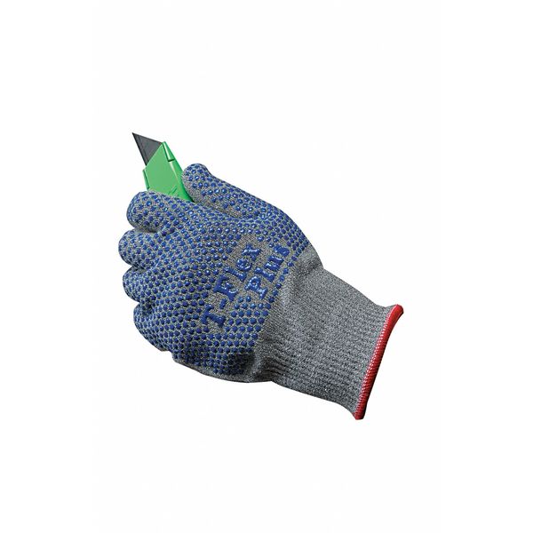 Cut Resistant Coated Gloves, A3 Cut Level, PVC, M, 1 PR