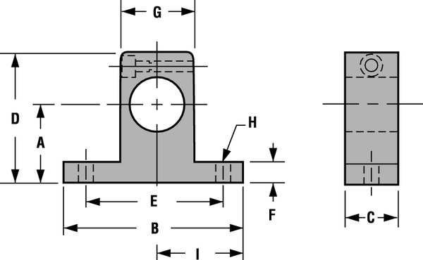 Shaft Support, 2.000 In Bore, 4.375 In H
