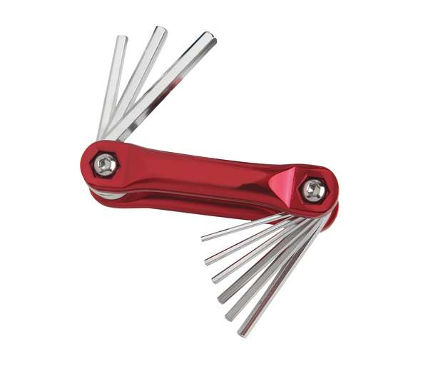 9 Piece SAE Fold-Up Hex Key Set, 2CYB7