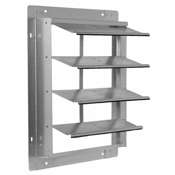 Wall Backdraft Damper, Vertical, Wall, 18 1/2 in x 18 1/2 in