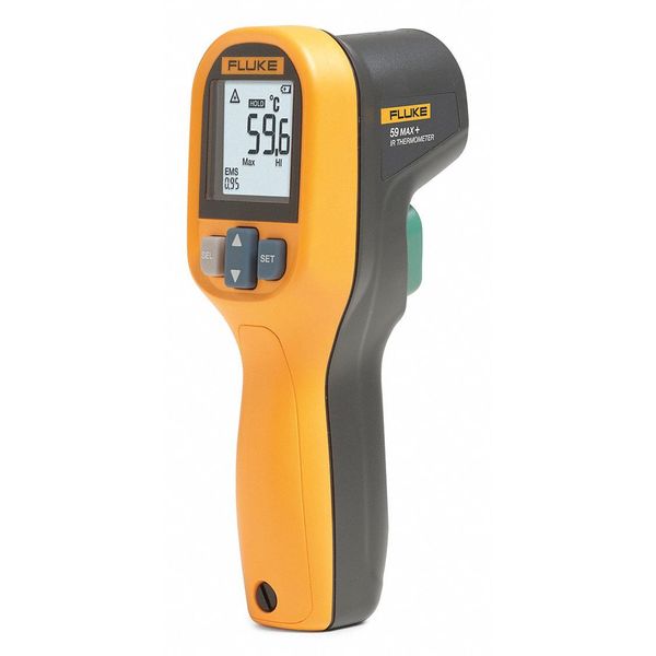 Infrared Thermometer, Backlit LCD, -22 Degrees  to 932 Degrees F, Single Dot Laser Sighting