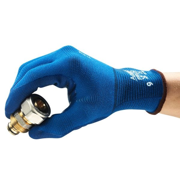 Foam Nitrile Coated Gloves, Palm Coverage, Blue, 6, PR
