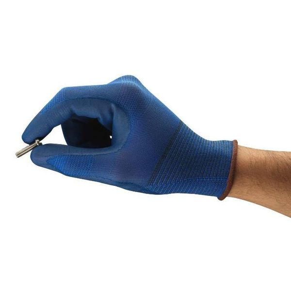 Foam Nitrile Coated Gloves, Palm Coverage, Blue, 7, PR
