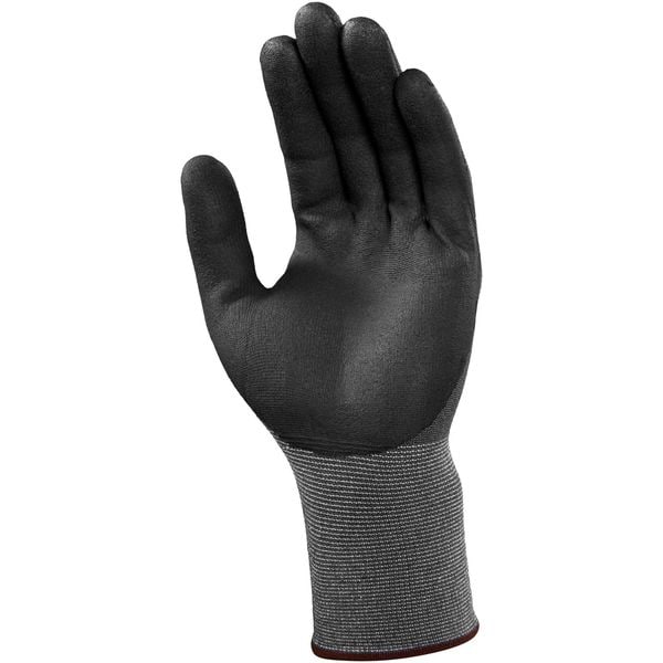 Foam Nitrile Coated Gloves, Palm Coverage, Black/Gray, 7, PR