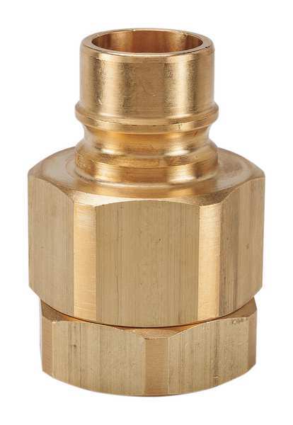 Hydraulic Quick Connect Hose Coupling, Brass Body, Ball Lock, 1-1/4
