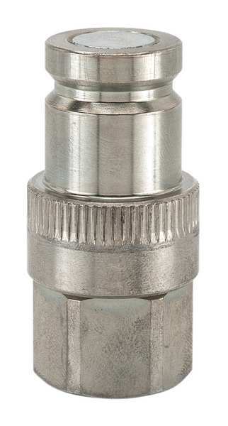 Hydraulic Quick Connect Hose Coupling, Steel Body, Push-to-Connect Lock, 1/2