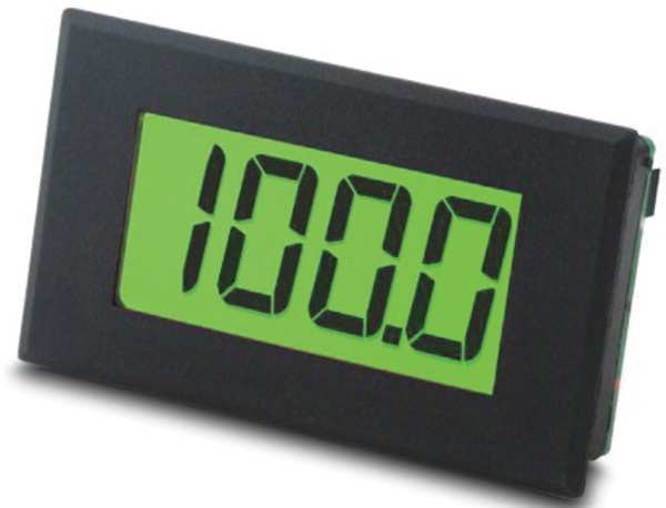 Programmable LCD Voltmeter, 3-1/2In.