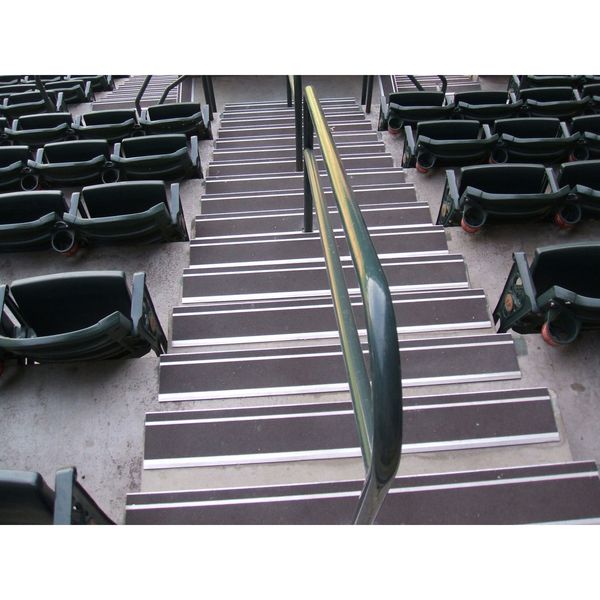 Stair Tread, Black, 42in W, Extruded Alum