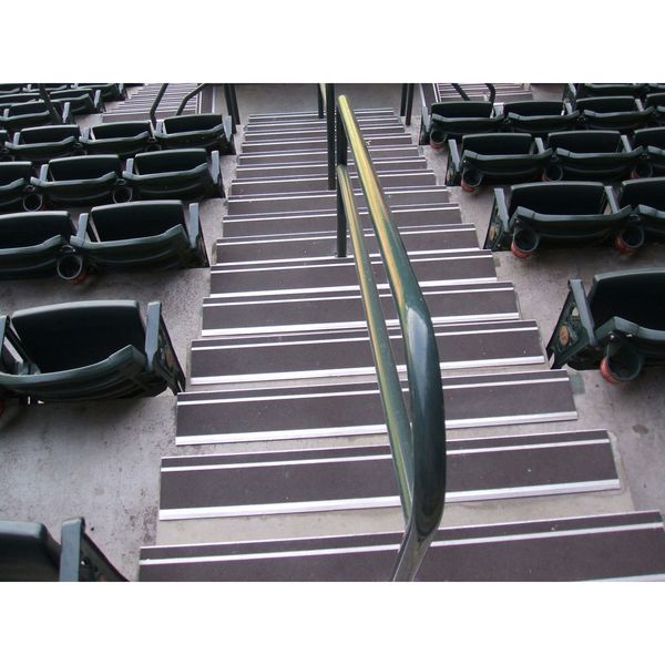 Stair Tread, Black, 36in W, Extruded Alum