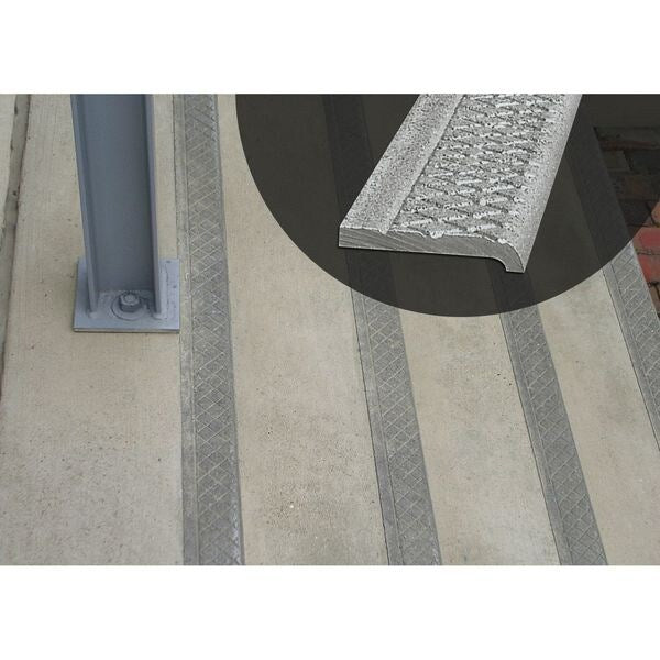 Stair Nosing, Gray, 36in W, Cast Alum, AG101.4-3