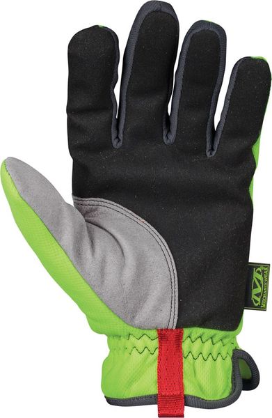 Hi-Vis Mechanics Gloves, XL, Yellow, Anatomically Designed Two-Piece, Trekdry(R)