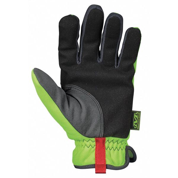 Hi-Vis Mechanics Gloves, S, Yellow, Anatomically Designed Two-Piece, Trekdry(R)