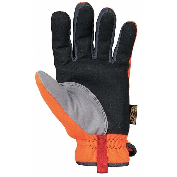 Hi-Vis Mechanics Gloves, L, Yellow, Anatomically Designed Two-Piece Palm, Trekdry(R)