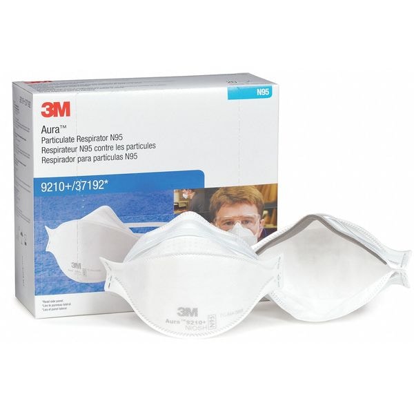 N95 Disposable Respirator, Universal, White, PK20
