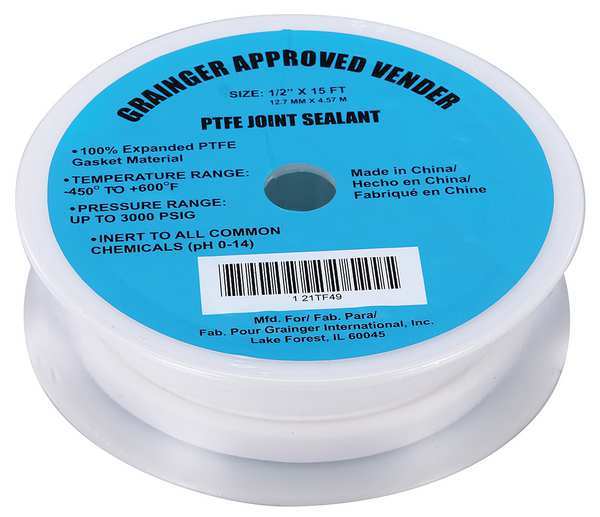 PTFE Joint Sealant, 1/2 x 15 Ft