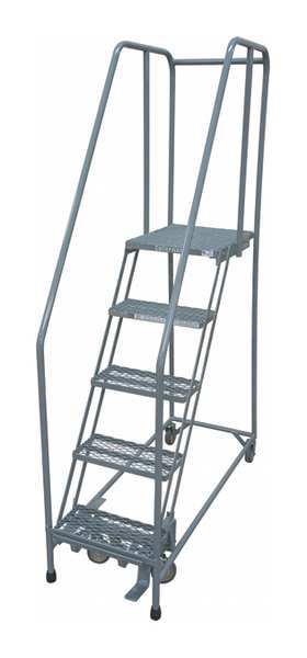 70 in H Steel Rolling Ladder, 4 Steps