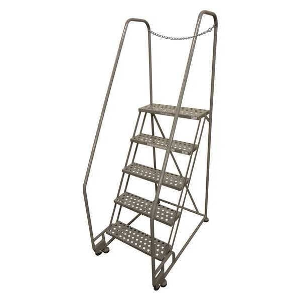 80 in H Steel Tilt and Roll Ladder, 5 Steps