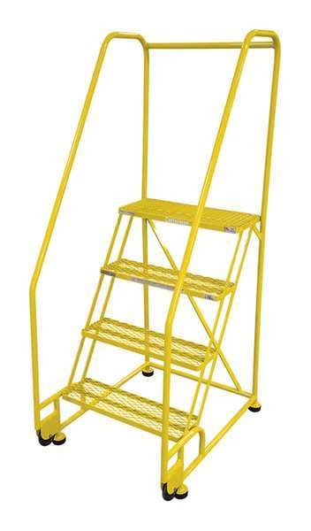 70 in H Steel Tilt and Roll Ladder, 4 Steps