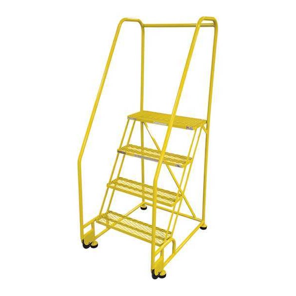 70 in H Steel Tilt and Roll Ladder, 4 Steps