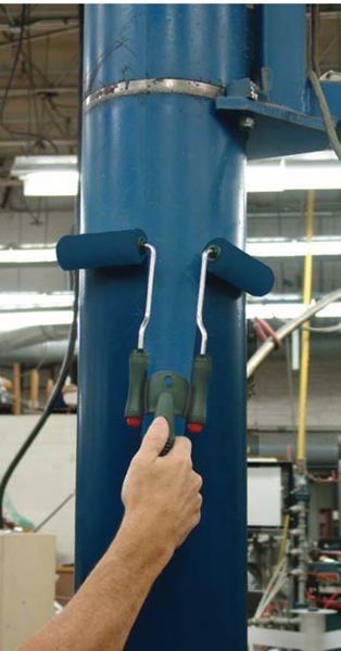 Mini Dual Paint Roller Frame, Cage, Polypropylene Handle, 4-1/2