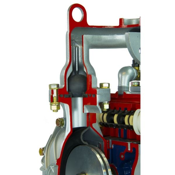 Double Diaphragm Pump, Aluminum, Air Operated, Buna N, 215 GPM