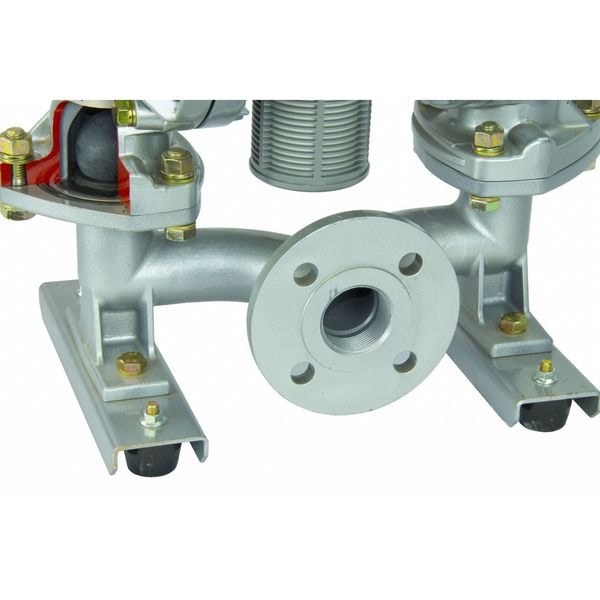 Double Diaphragm Pump, Aluminum, Air Operated, Buna N, 215 GPM