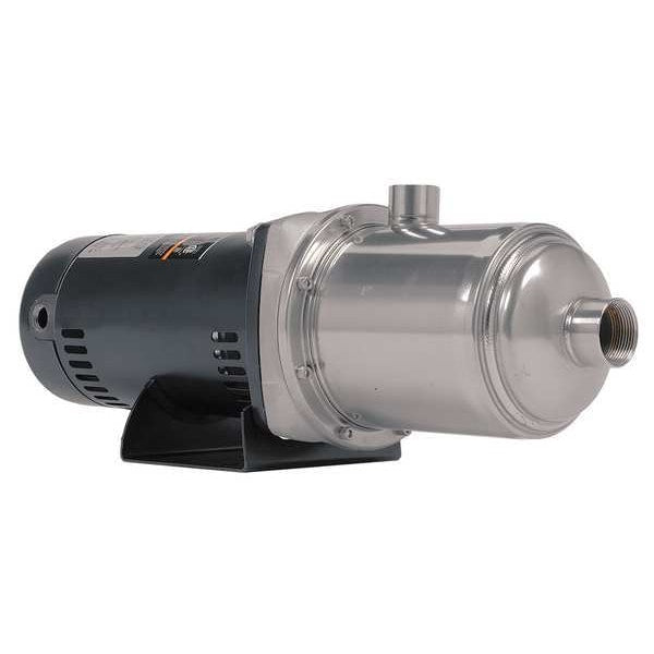 Multi-Stage Booster Pump, 1 1/2 hp, 120/240V AC, 1 Phase, 1-1/2 in NPT Inlet Size, 2 Stage