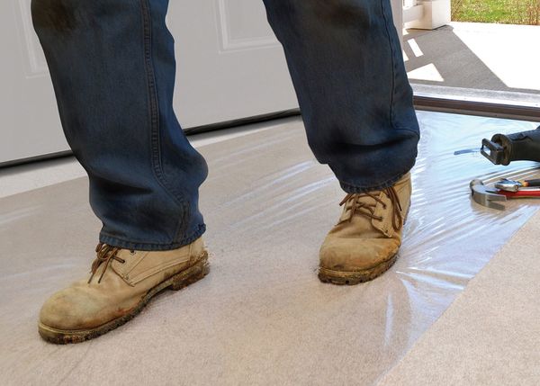 Carpet Protection, 36 In W x 200 Ft L, 2.5 mil Thick Film, Clear
