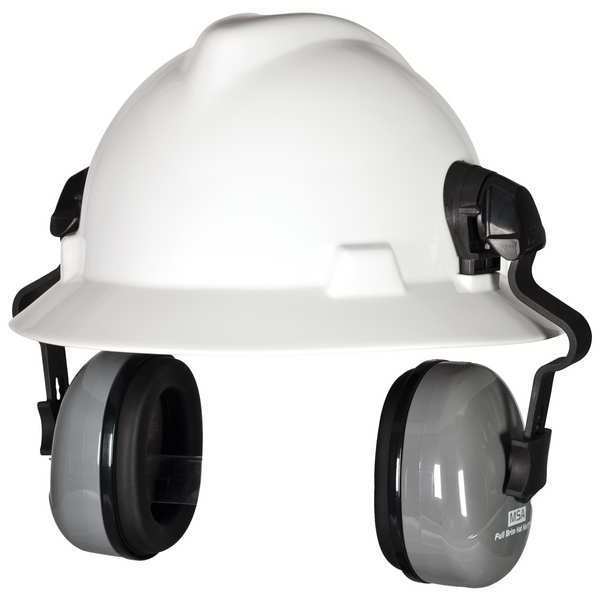 Sound Control SH Hard Hat-Mounted Earmuffs, Dielectric, Passive, NRR 25 dB, Foam, Gray