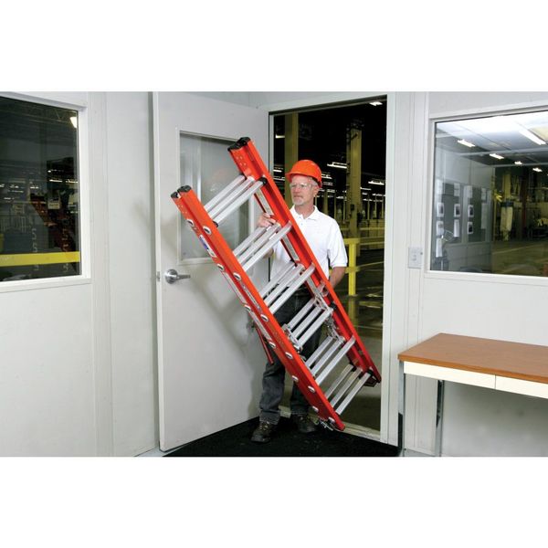 Fiberglass Extension Ladder, 300 lb Load Capacity