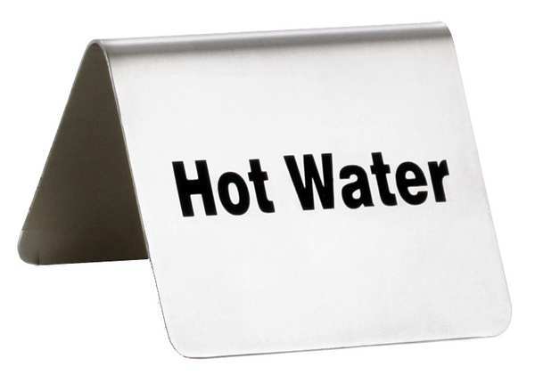 Hot Water Buffet Sign, SS, Silver
