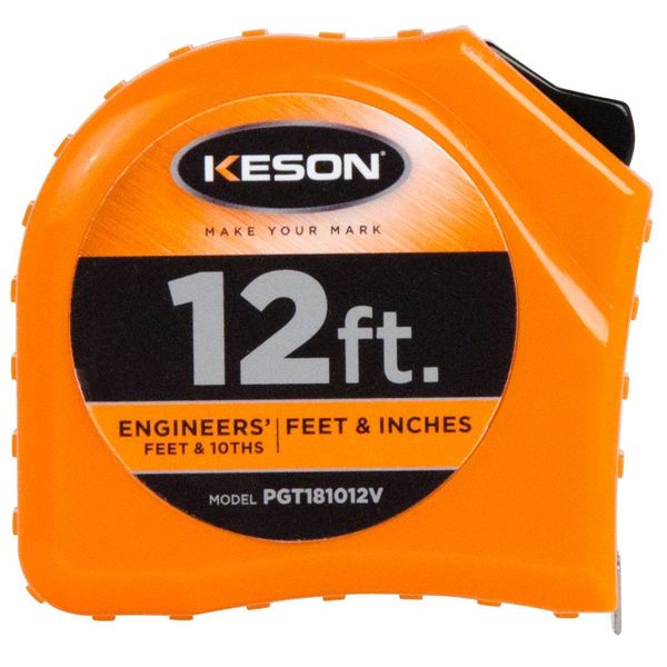 12 ft Engineer's Tape Measure, 5/8 in Blade