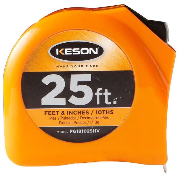 25 ft Engineer's Tape Measure, 1 in Blade