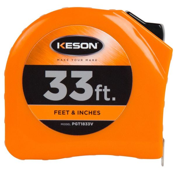 33 ft Tape Measure, 1 in Blade