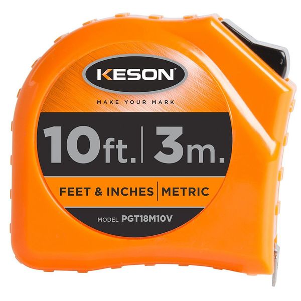 10 ft/3m Tape Measure, 5/8 in Blade