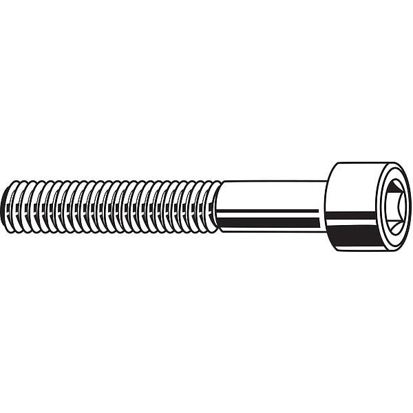 #0-80 Socket Head Cap Screw, Black Oxide Steel, 1 in Length, 100 PK