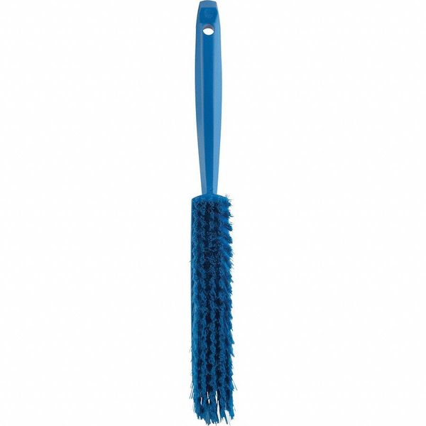 1 19/32 in W Bench Brush, Soft, 6 3/4 in L Handle, 7 in L Brush, Blue, Plastic, 13 in L Overall
