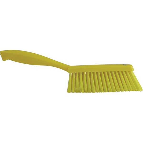 1 19/32 in W Bench Brush, Soft, 6 3/4 in L Handle, 7 in L Brush, Yellow, Plastic, 13 in L Overall