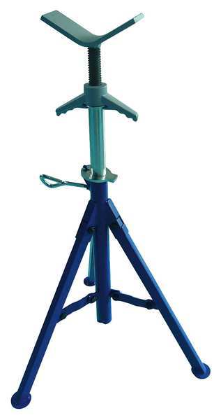 Roller Head Pipe Stand, Adj, 1/8 to 12 in