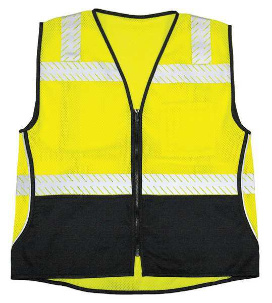 2XL Class 2 Flame Resistant High Visibility Vest, Lime