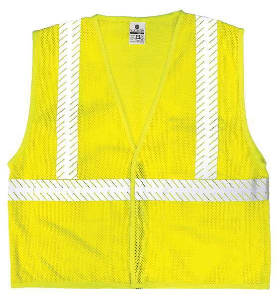 3XL Class 2 Flame Resistant High Visibility Vest, Lime