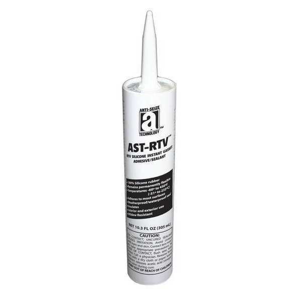 Waterproof RTV Silicone Sealant, 10.3 oz, White, Temp Range -75 to 450 Degrees F