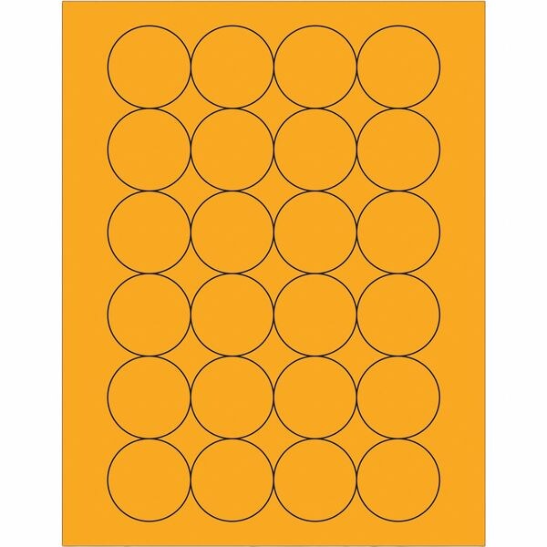 Tape LogicÂ® Fluorescent Circle Laser Labels, 1 2/3