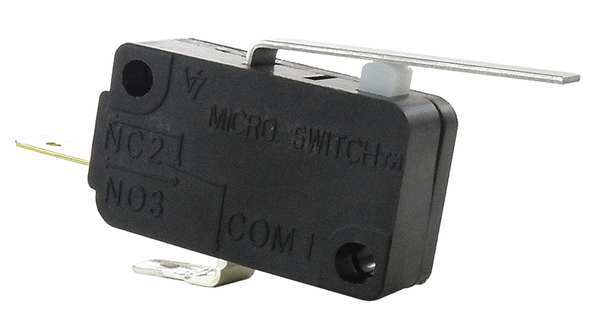 Miniature Snap Action Switch, Lever, Long Actuator, 1NO, 11A @ 125V AC Contact Rating
