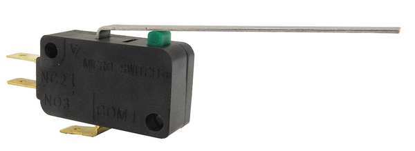 Miniature Snap Action Switch, Lever, Long Actuator, SPDT, 0.1A @ 120V AC Contact Rating