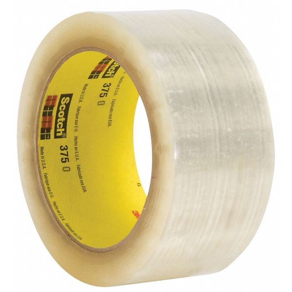 Packaging Tape, 48mm W, 50m L, 3.1 mil Thick, Clear, Heavy Duty