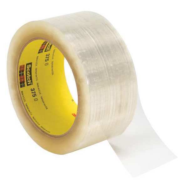 Packaging Tape, 48mm W, 50m L, 3.1 mil Thick, Clear, Heavy Duty