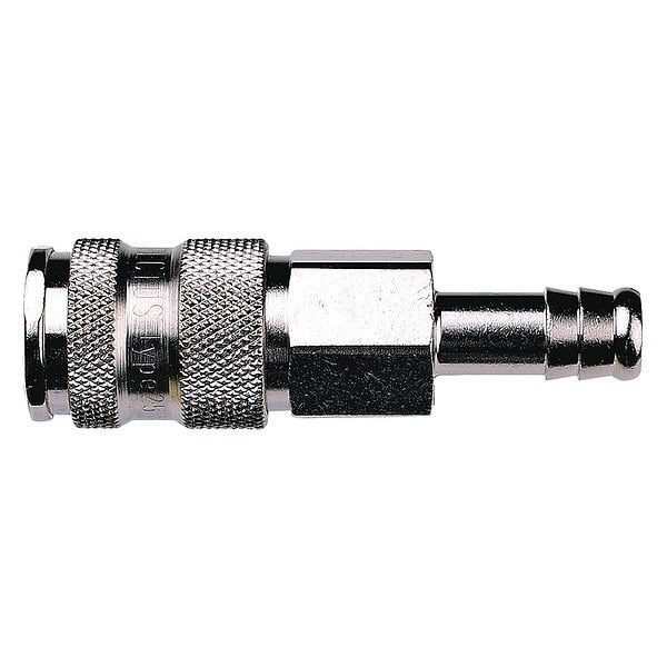 Hose Barb, 3/8 In., Male, High Flow Coupler
