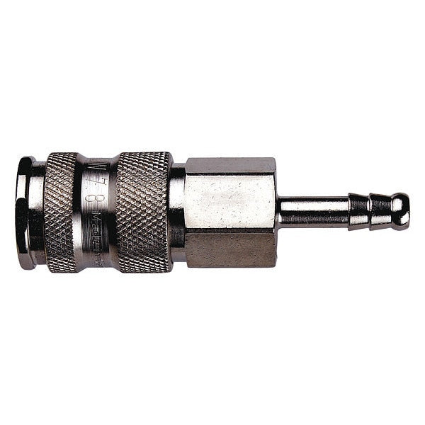 Hose Barb, Male, High Flow Coupler, 1/4 In.