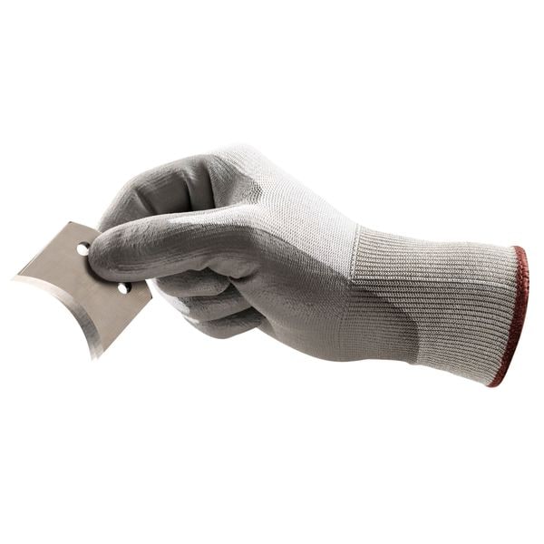 Hyflex Cut-Resistant Coated Gloves, A2 Cut Level, Dipped, Polyurethane, Gray, XL (Size 10), 1 Pair